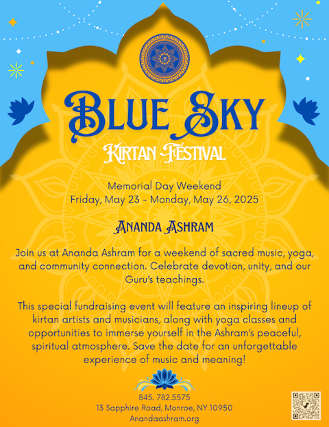 Blue Sky Kirtan Festival flyer