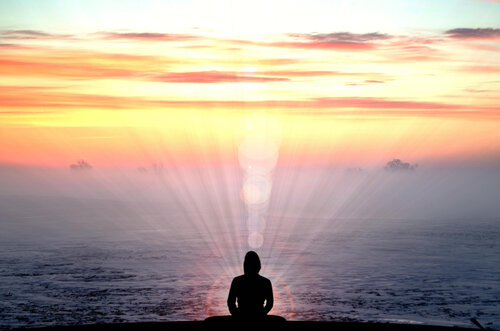 Image of person meditating